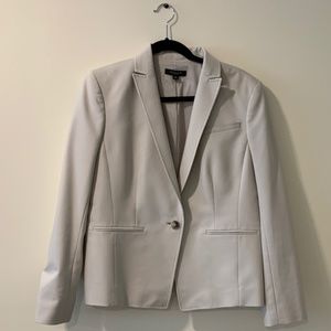 Ann Taylor One Button Cutaway Khaki Blazer Size 12
